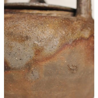 金重陶陽作　備前手捻湯沸/急須　金重晃介識箱　K297 