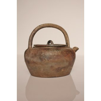 金重陶陽作　備前手捻湯沸/急須　金重晃介識箱　K297 