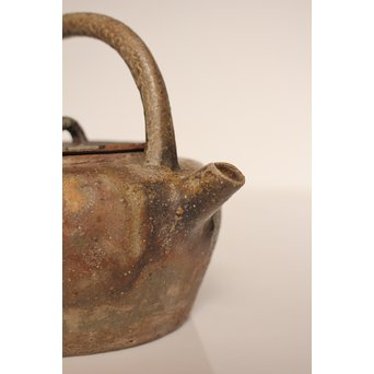 金重陶陽作　備前手捻湯沸/急須　金重晃介識箱　K297 