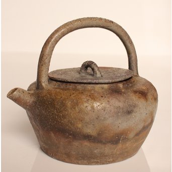 金重陶陽作　備前手捻湯沸/急須　金重晃介識箱　K297 