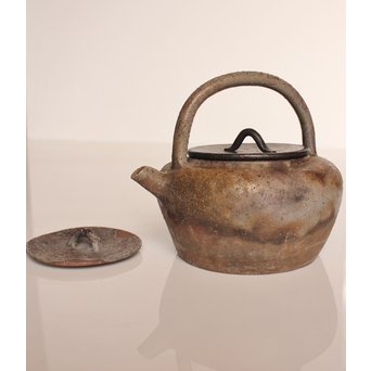 金重陶陽作　備前手捻湯沸/急須　金重晃介識箱　K297 