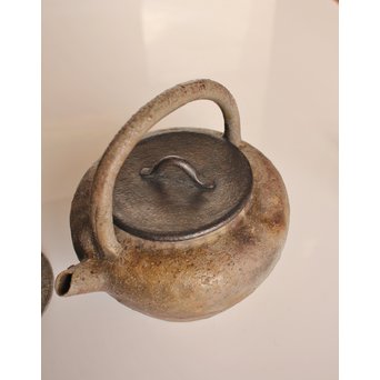 金重陶陽作　備前手捻湯沸/急須　金重晃介識箱　K297 