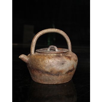 金重陶陽作　備前手捻湯沸/急須　金重晃介識箱　K297 