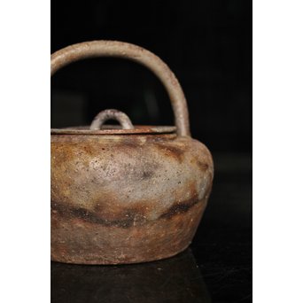 金重陶陽作　備前手捻湯沸/急須　金重晃介識箱　K297 