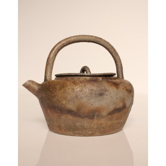 金重陶陽作　備前手捻湯沸/急須　金重晃介識箱　K297 