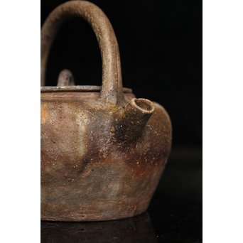 金重陶陽作　備前手捻湯沸/急須　金重晃介識箱　K297 