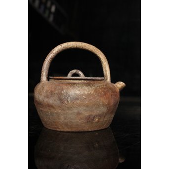 金重陶陽作　備前手捻湯沸/急須　金重晃介識箱　K297 