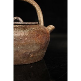 金重陶陽作　備前手捻湯沸/急須　金重晃介識箱　K297 