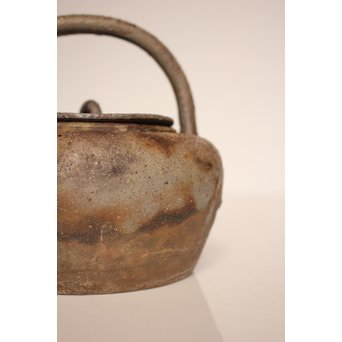 金重陶陽作　備前手捻湯沸/急須　金重晃介識箱　K297 