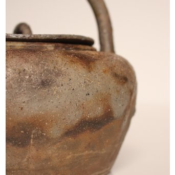 金重陶陽作　備前手捻湯沸/急須　金重晃介識箱　K297 