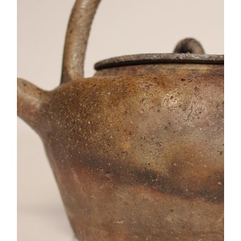 金重陶陽作　備前手捻湯沸/急須　金重晃介識箱　K297 