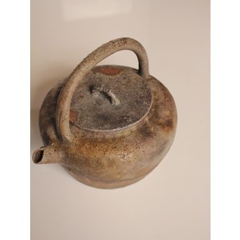 金重陶陽作　備前手捻湯沸/急須　金重晃介識箱　K297 