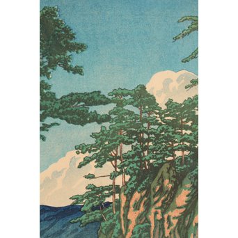 川瀬巴水 版画十和田湖 美術社版/るみ版　S2741 