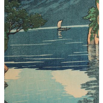 川瀬巴水 版画十和田湖 美術社版/るみ版　S2741 