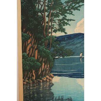 川瀬巴水 版画十和田湖 美術社版/るみ版　S2741 