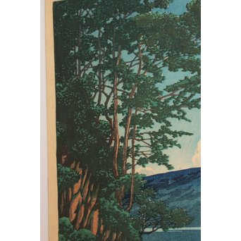 川瀬巴水 版画十和田湖 美術社版/るみ版　S2741 