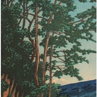 川瀬巴水 版画十和田湖 美術社版/るみ版　S2741 