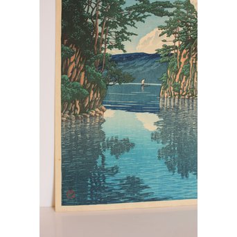 川瀬巴水 版画十和田湖 美術社版/るみ版　S2741 