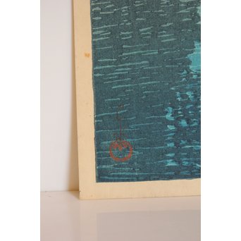 川瀬巴水 版画十和田湖 美術社版/るみ版　S2741 