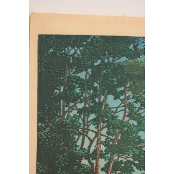 川瀬巴水 版画十和田湖 美術社版/るみ版　S2741 