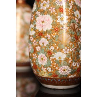 九谷焼鏑木製　徳利一対　S2742 