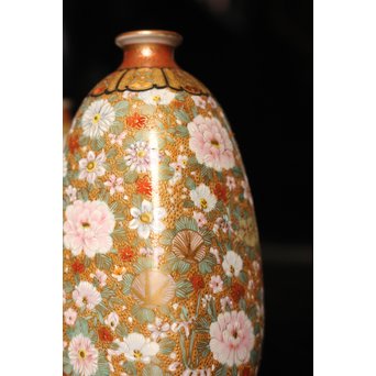 九谷焼鏑木製　徳利一対　S2742 