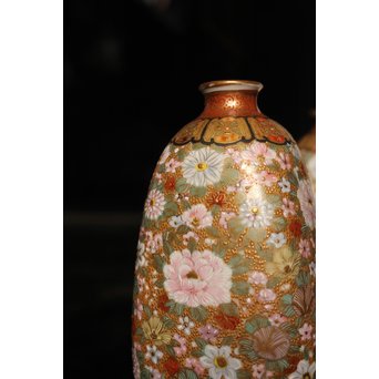 九谷焼鏑木製　徳利一対　S2742 