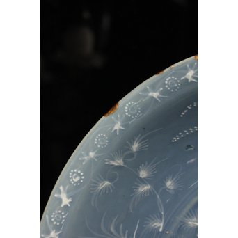 呉州瑠璃餅花手大皿　S2744 