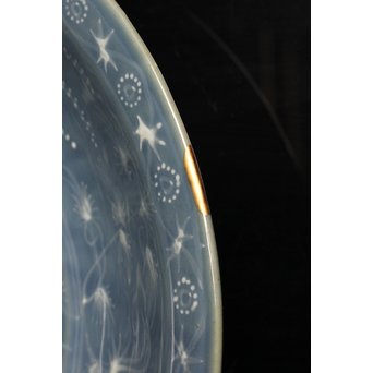 呉州瑠璃餅花手大皿　S2744 