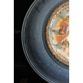 呉州瑠璃餅花手大皿　S2744 