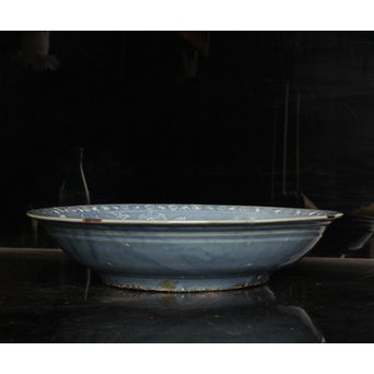 呉州瑠璃餅花手大皿　S2744 