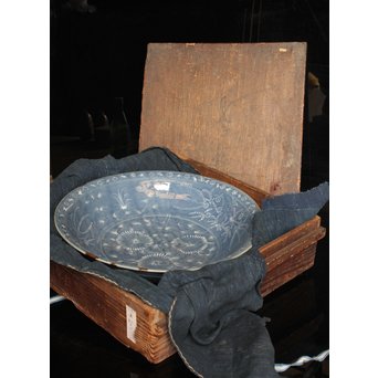 呉州瑠璃餅花手大皿　S2744 