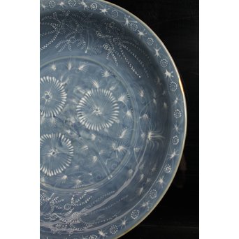 呉州瑠璃餅花手大皿　S2744 