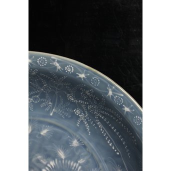 呉州瑠璃餅花手大皿　S2744 