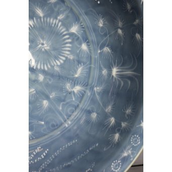 呉州瑠璃餅花手大皿　S2744 