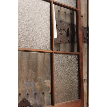 腰板ケヤキの市松ガラス戸　GD924 