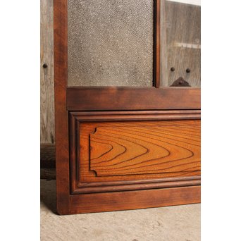 腰板ケヤキの市松ガラス戸　GD924 