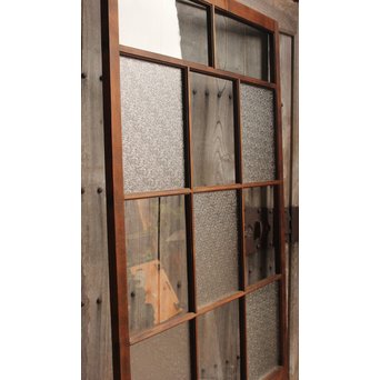 腰板ケヤキの市松ガラス戸　GD924 