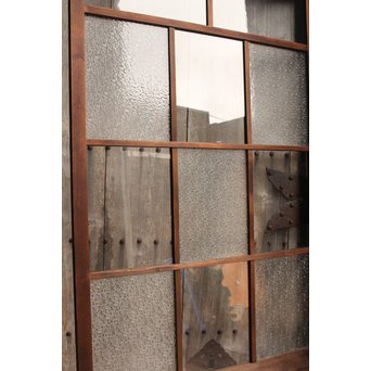 腰板ケヤキの市松ガラス戸　GD924 