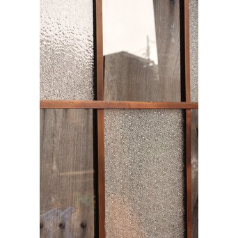 腰板ケヤキの市松ガラス戸　GD924 