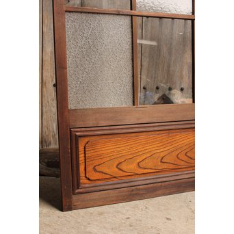 腰板ケヤキの市松ガラス戸　GD924 