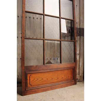 腰板ケヤキの市松ガラス戸　GD924 