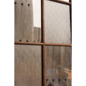 腰板ケヤキの市松ガラス戸　GD924 