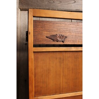 亀飾り柾目雪隠戸　B839 