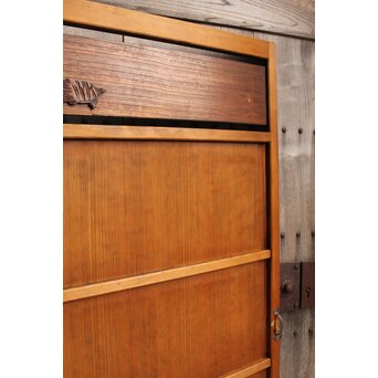 亀飾り柾目雪隠戸　B839 