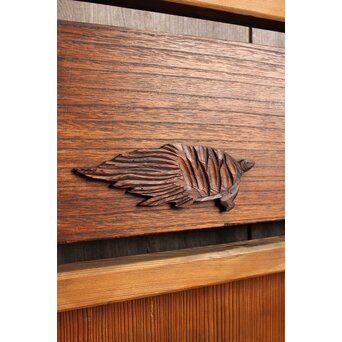 亀飾り柾目雪隠戸　B839 