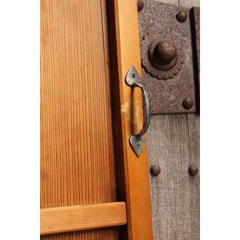 亀飾り柾目雪隠戸　B839 