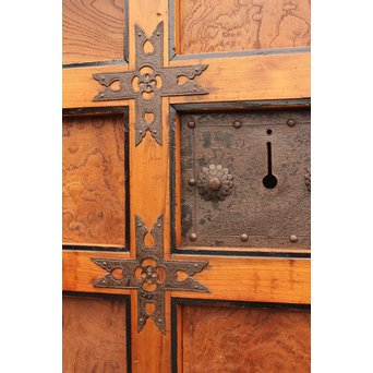 玉杢升格子北陸特大格子蔵戸　W479 