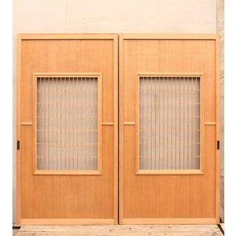 総柾目障子窓付引戸　2枚1組　B843