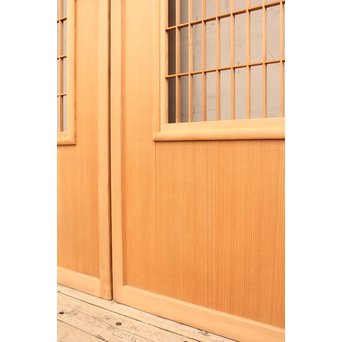 総柾目障子窓付引戸　2枚1組　B843 